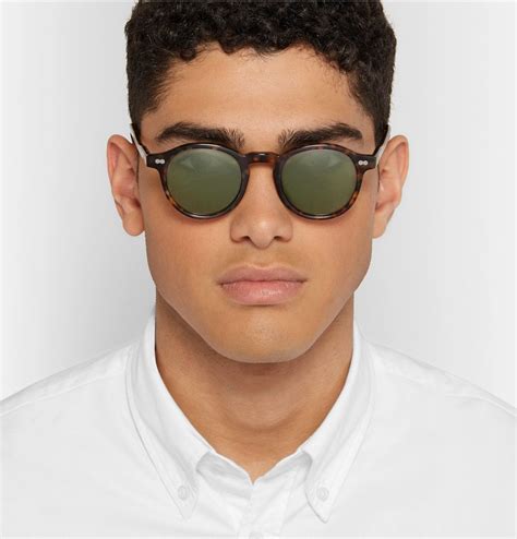 round tortoise shell sunglasses mens